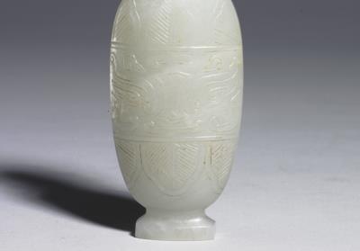 图片[2]-Jade vase with animal-mask pattern, Qing dynasty (1644-1911)-China Archive